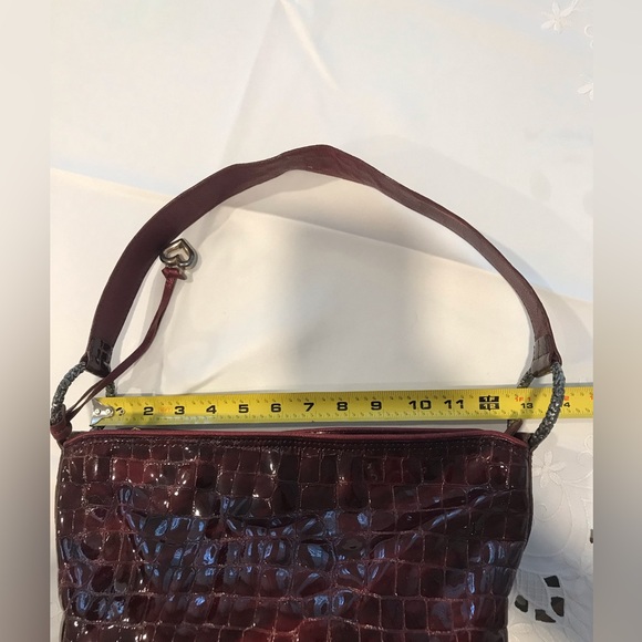 Brighton Large Cherry crocodile textured patent leather handbag bag purse - Picture 6 of 16